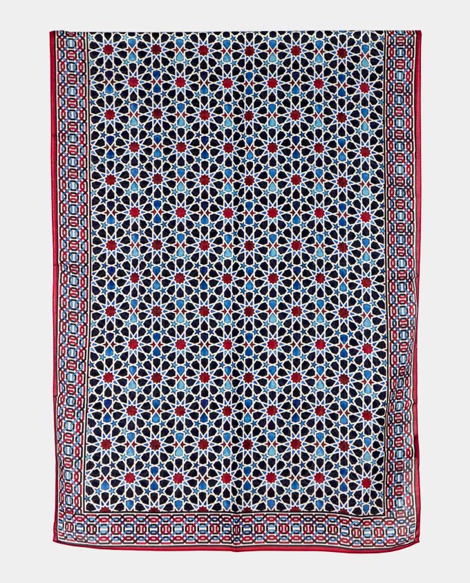 Alhambra tiles inspired scarf