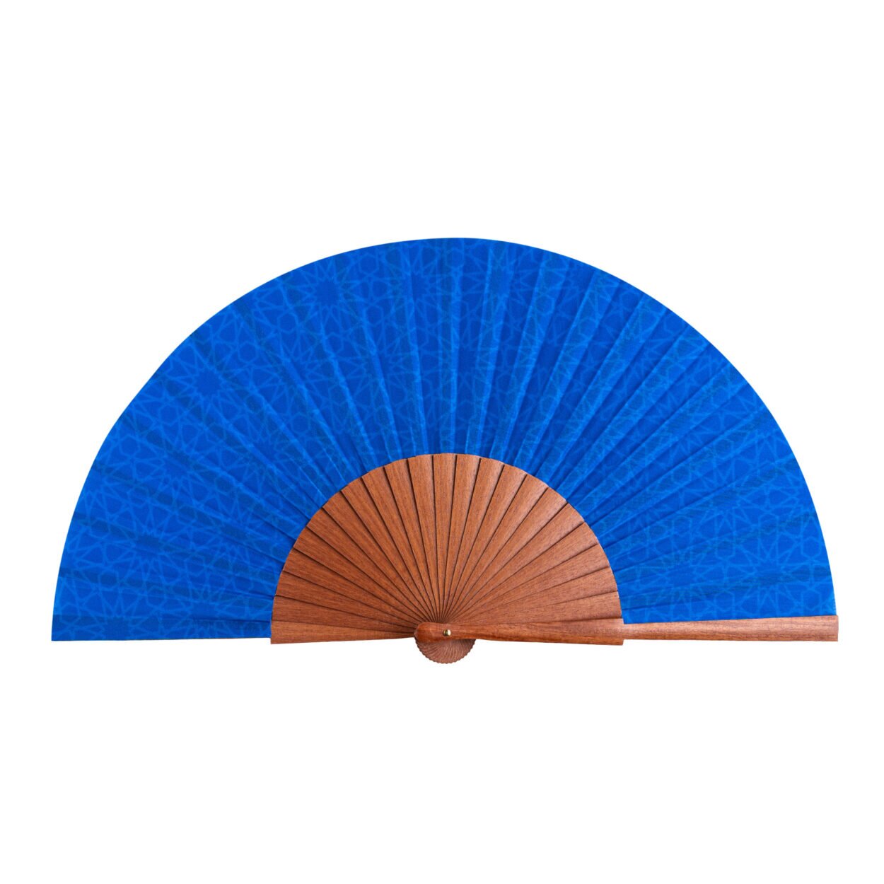Blue Silk Hand Fan Dalila - Image 2