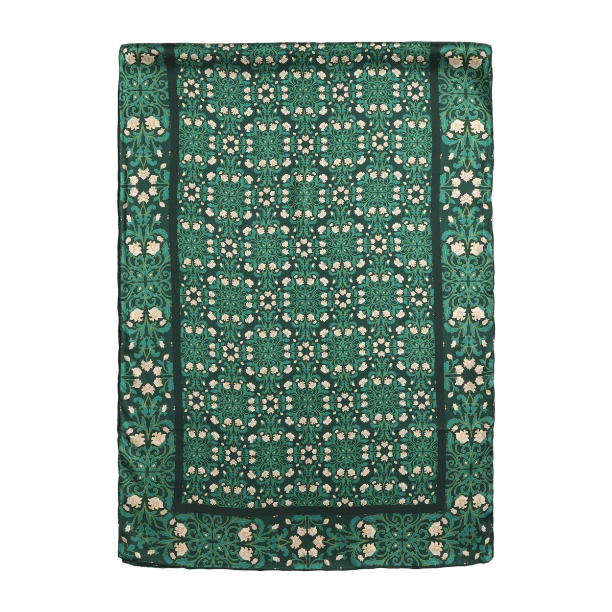 Pañuelo verde con flores