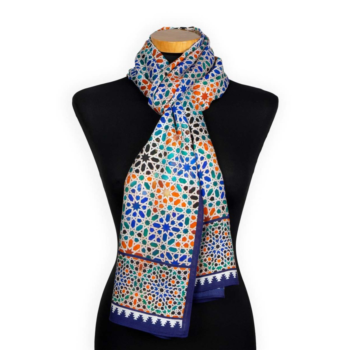Large neckerchief for women and men featuring Islamic Pattern
