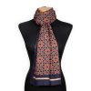 Navy blue and red neckerchief with moorish tiles print