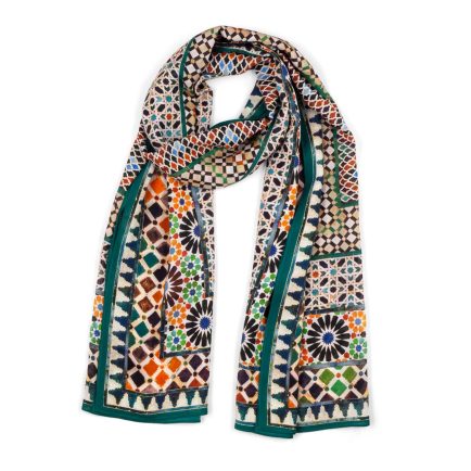 Colorful scarf inspired by Islamic art