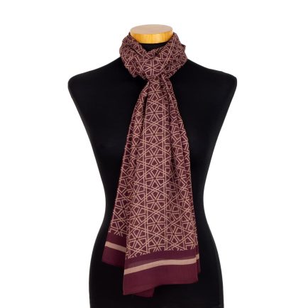 Red and brown neck scarf for men and women