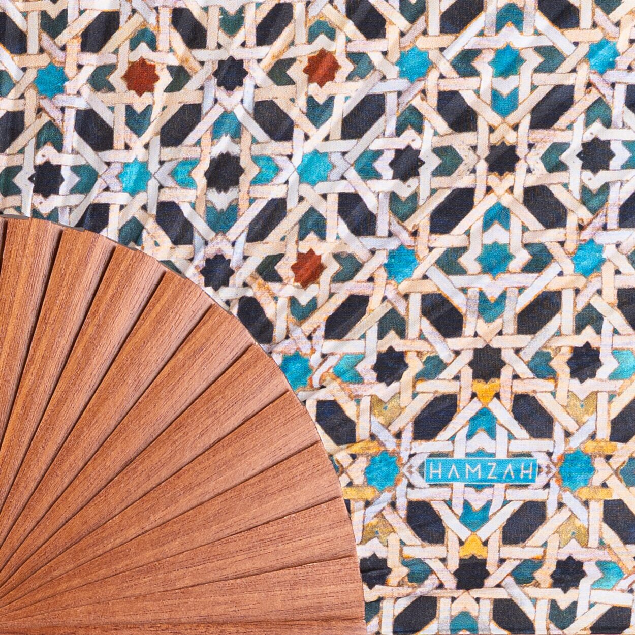 Abanico multicolor de seda Qurtubi - Imagen 7