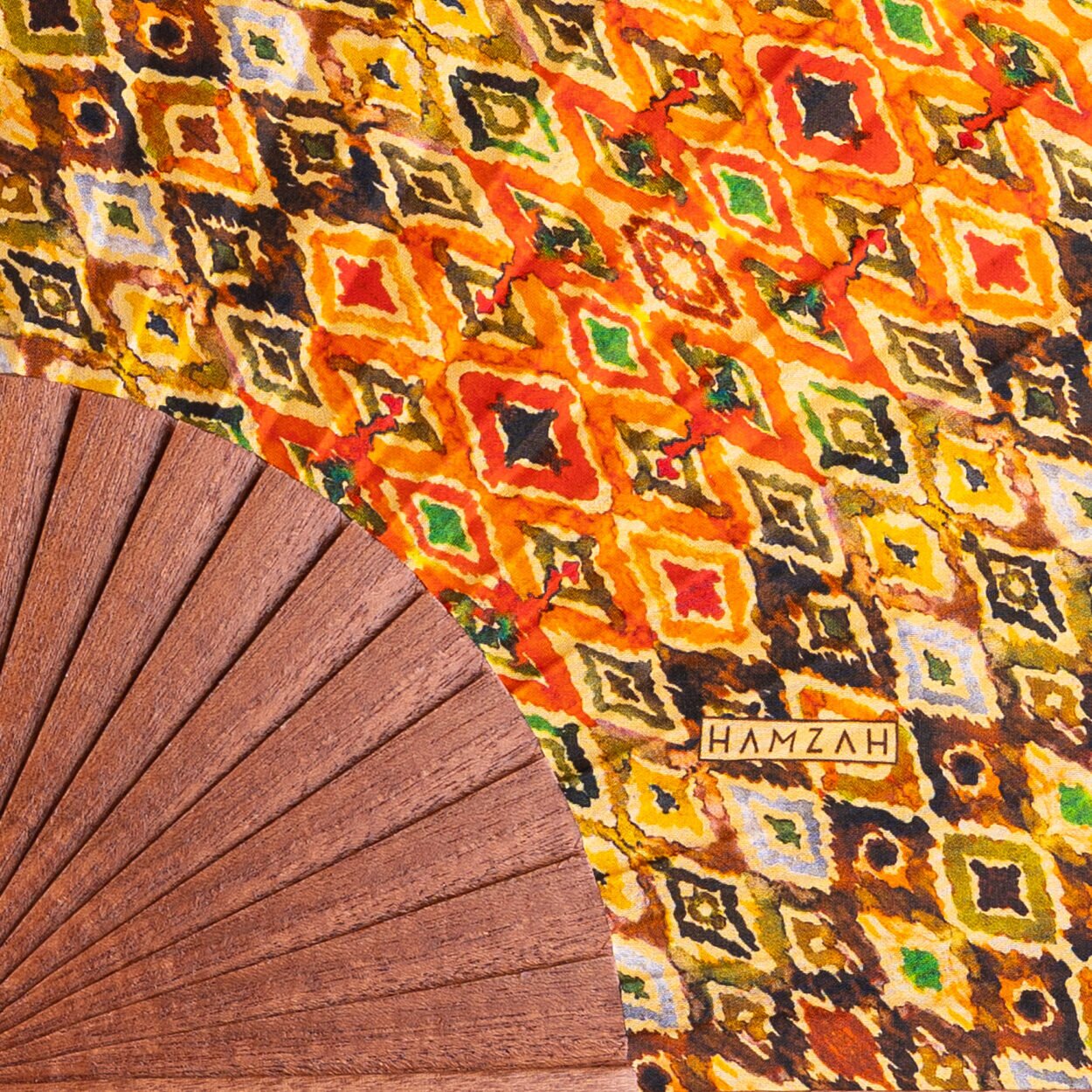 Abanico de Seda Multicolor Fadhlan - Imagen 4