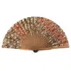 Silk and Wood Fan Inspired by Indonesian and Balinese Art.