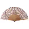 Silk and Wood Fan with Andalusian Print