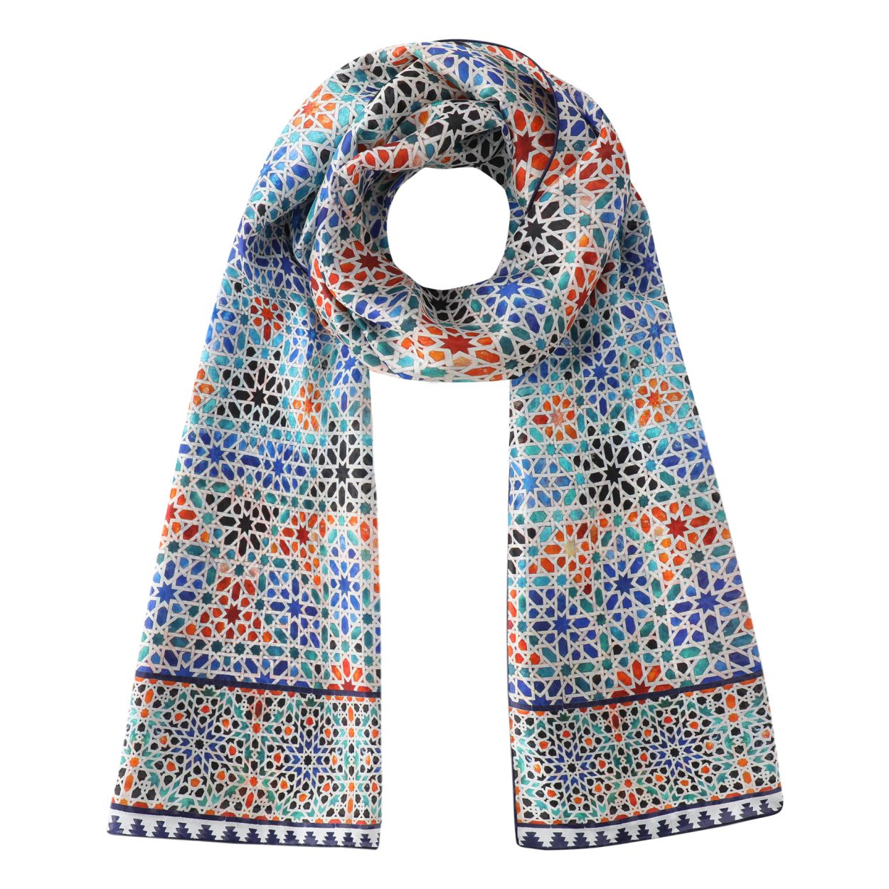 Multicolored Silk Scarf Madiya