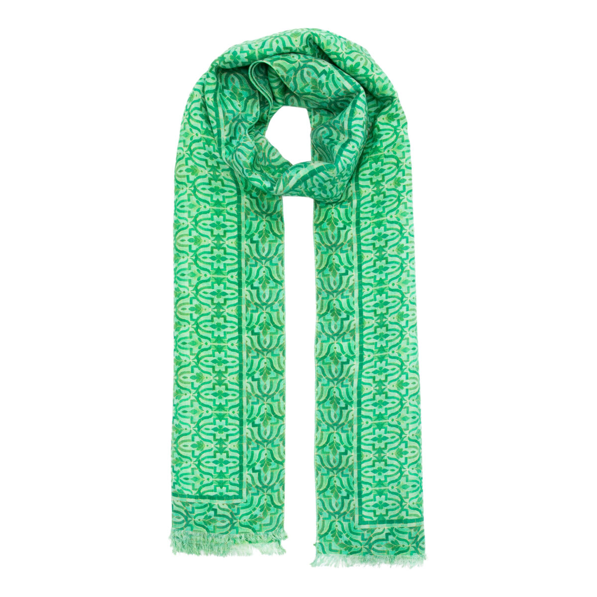 Pañuelo Seda y Lana Verde Ahdar