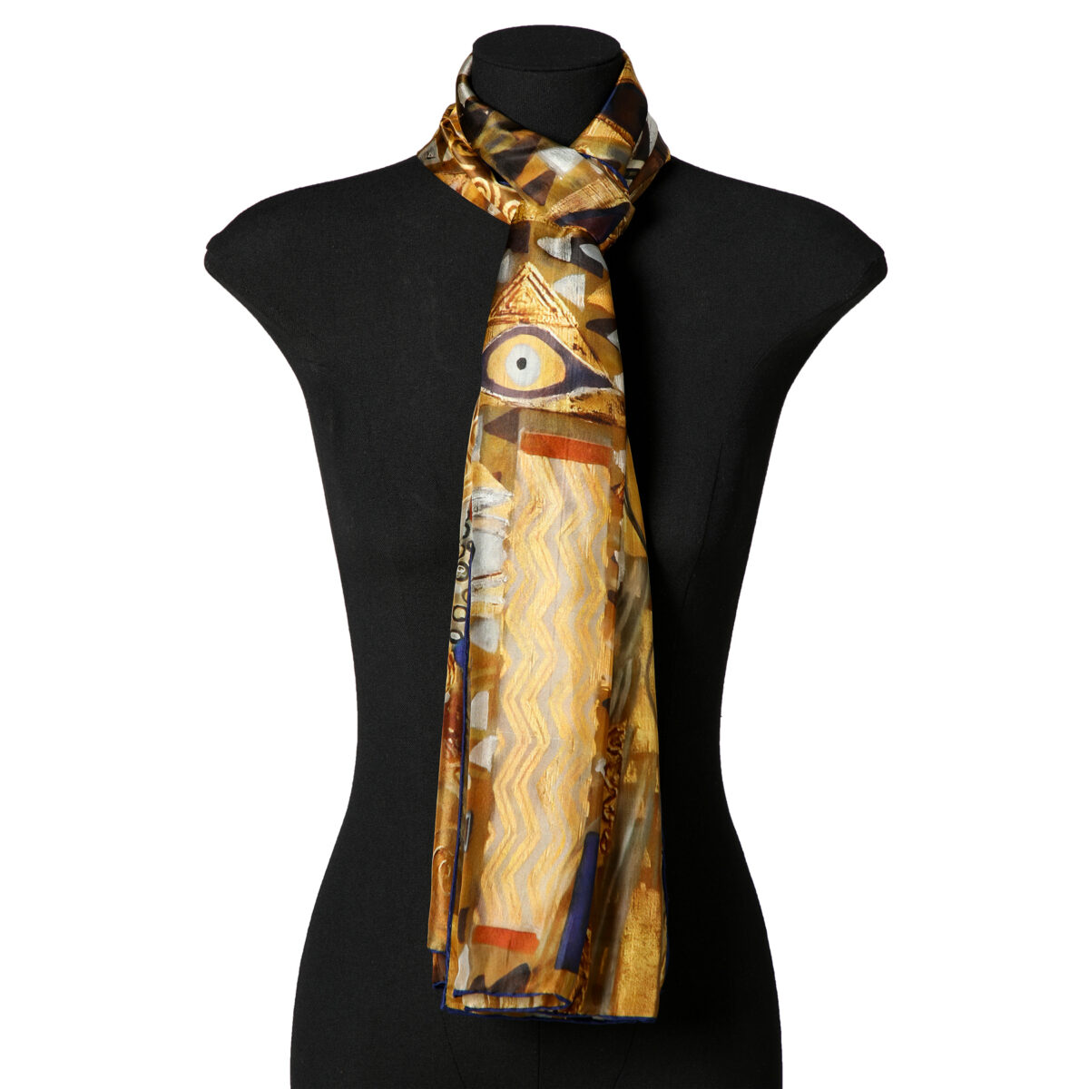 Alternative view of Gustav Klimt Golden Silk Foulard Lavinia