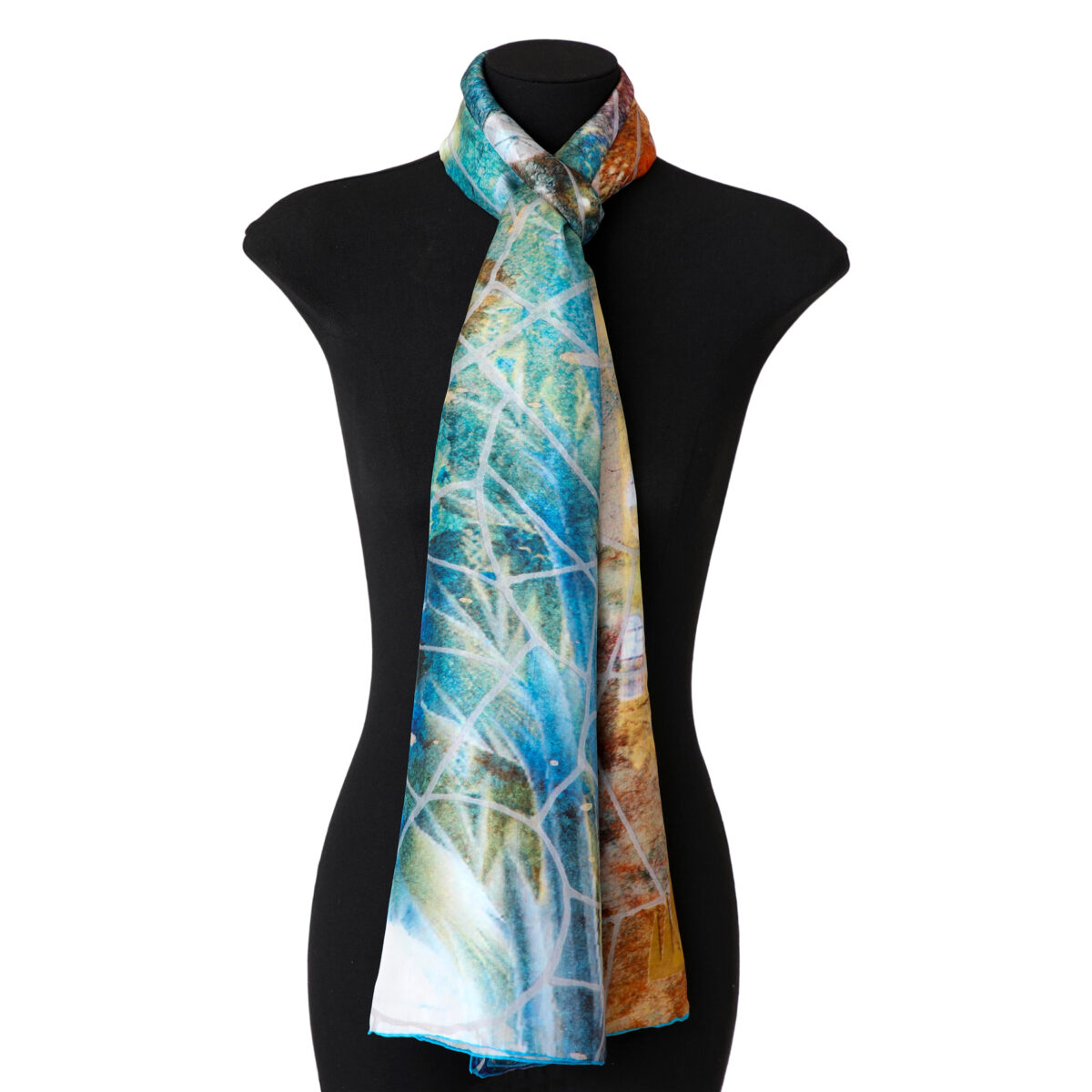 Alternative view of Habotai Silk Scarf Estrellas del Templo