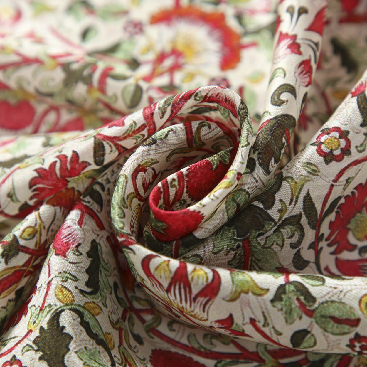 Silk Scarf with William Morris Print - Image 4