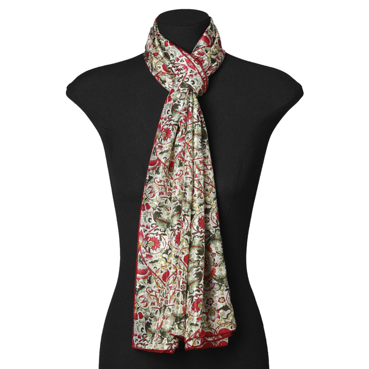 Alternative view of Silk Scarf with William Morris Print