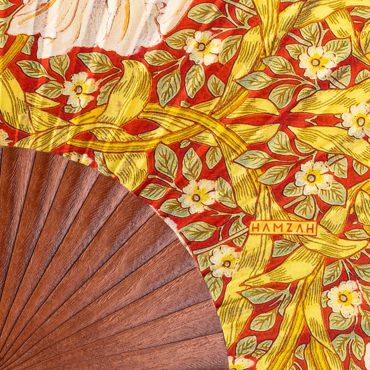 Basile Silk Flower Fan 23cm - Image 3