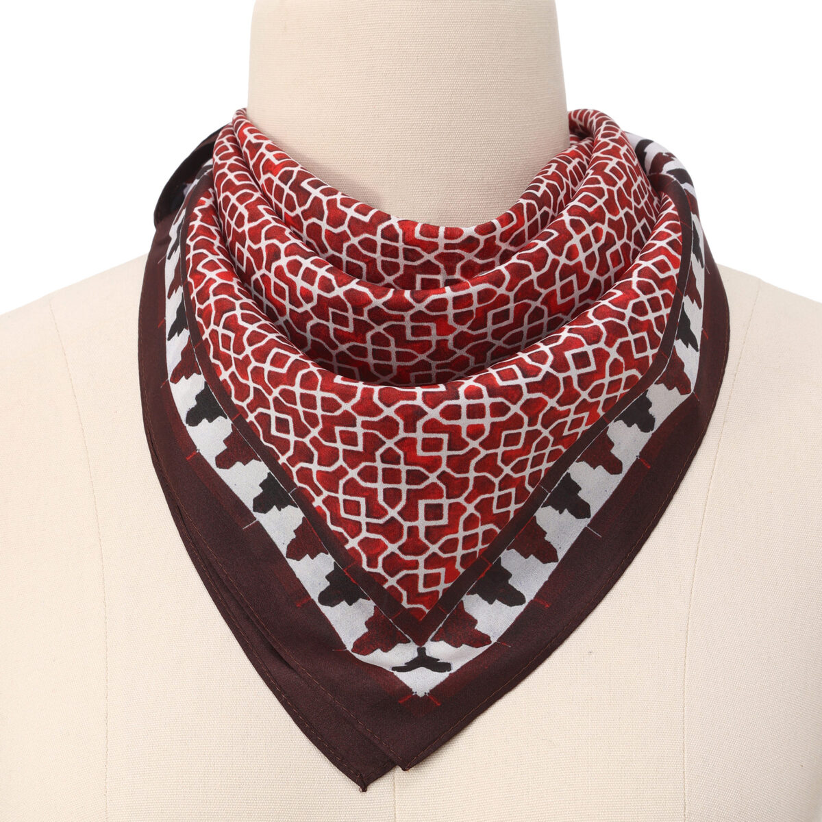 Alcazaba Red Square Silk Scarf