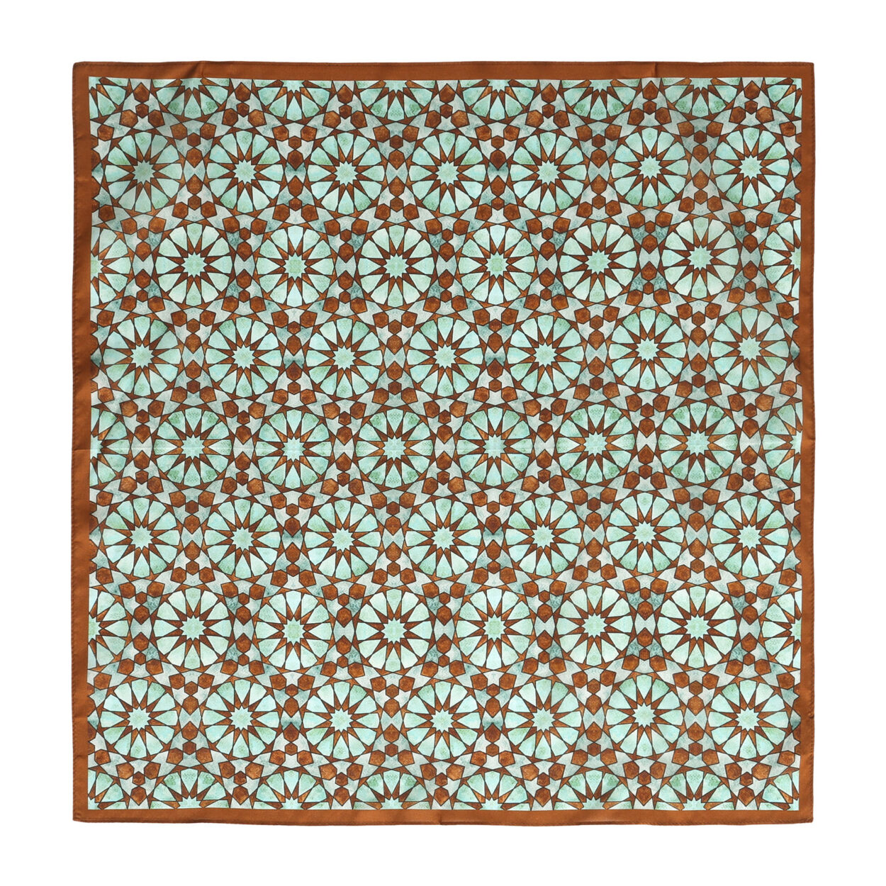 Pañuelo Cuadrado Seda Multicolor Muqarnas v1 - Imagen 3