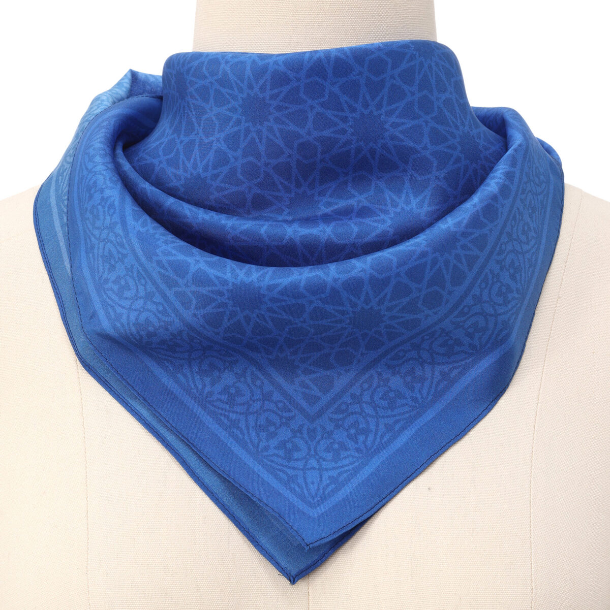 Pañuelo Cuadrado Seda Dalila Azul