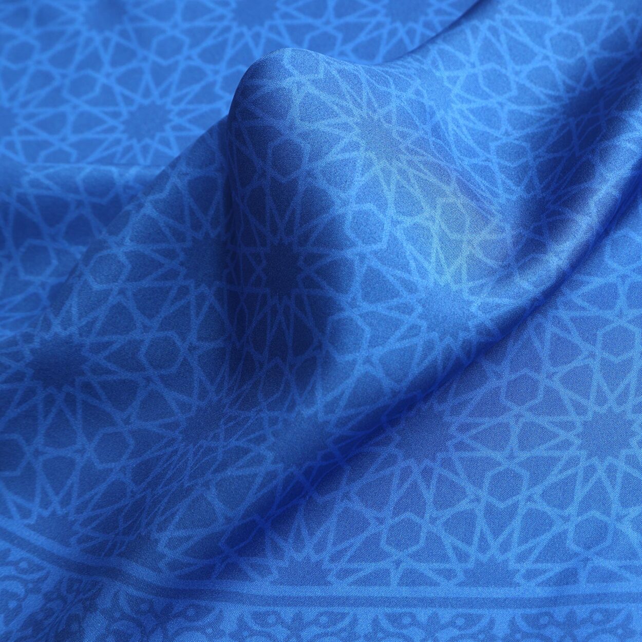 Pañuelo Cuadrado Seda Dalila Azul - Imagen 4