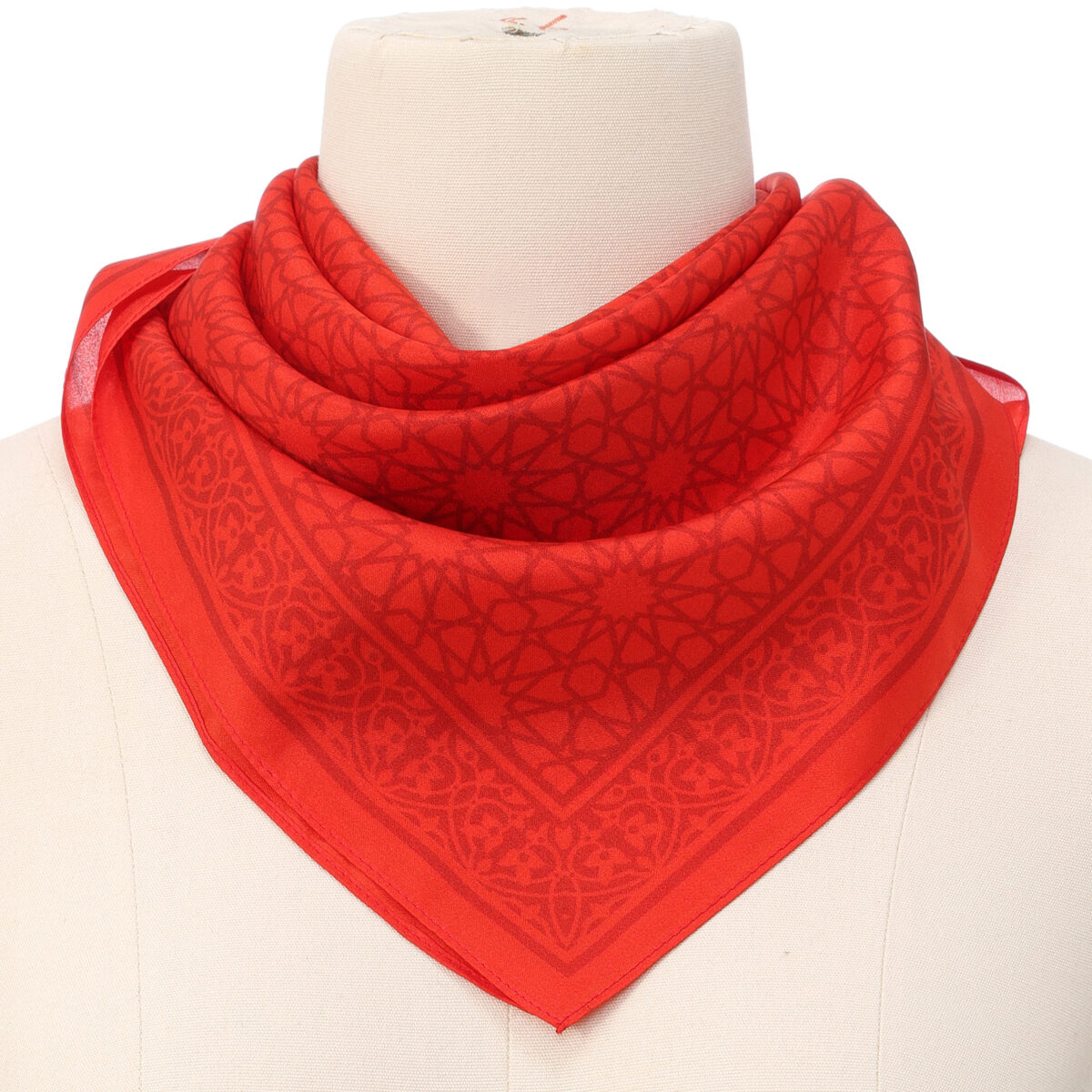 Pañuelo Cuadrado Seda Dalila Rojo
