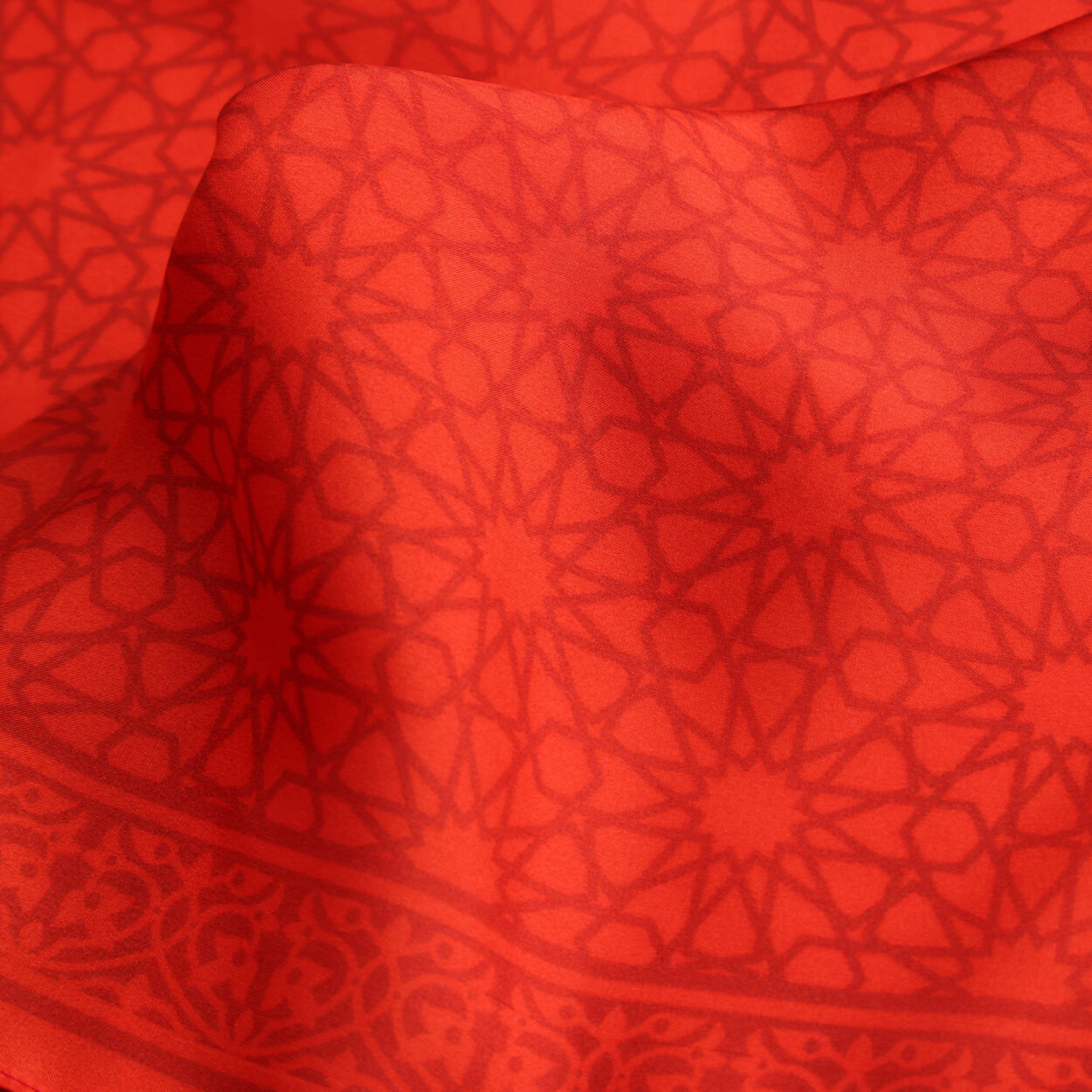 Pañuelo Cuadrado Seda Dalila Rojo - Imagen 6