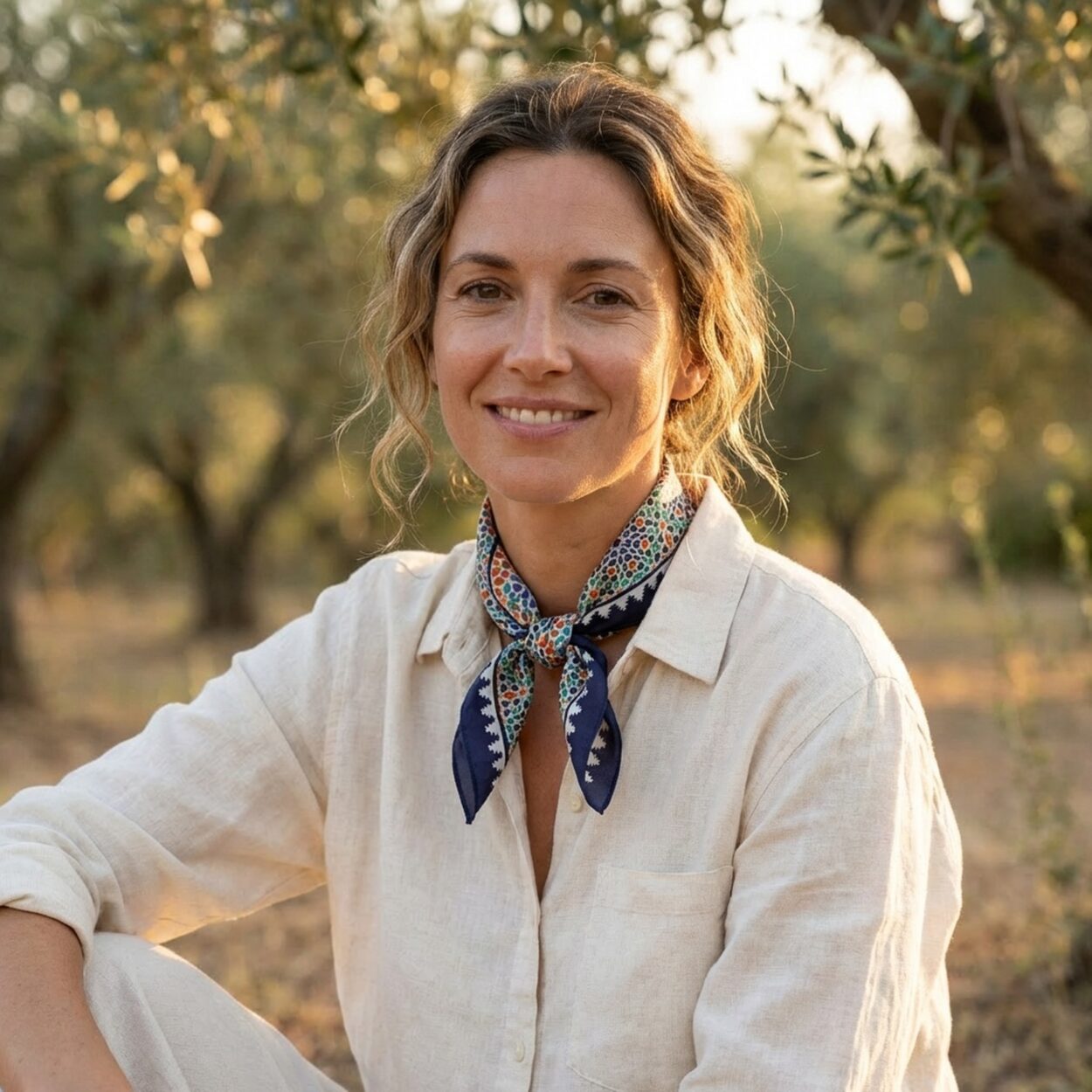Square Silk Scarf Madiya - Image 2