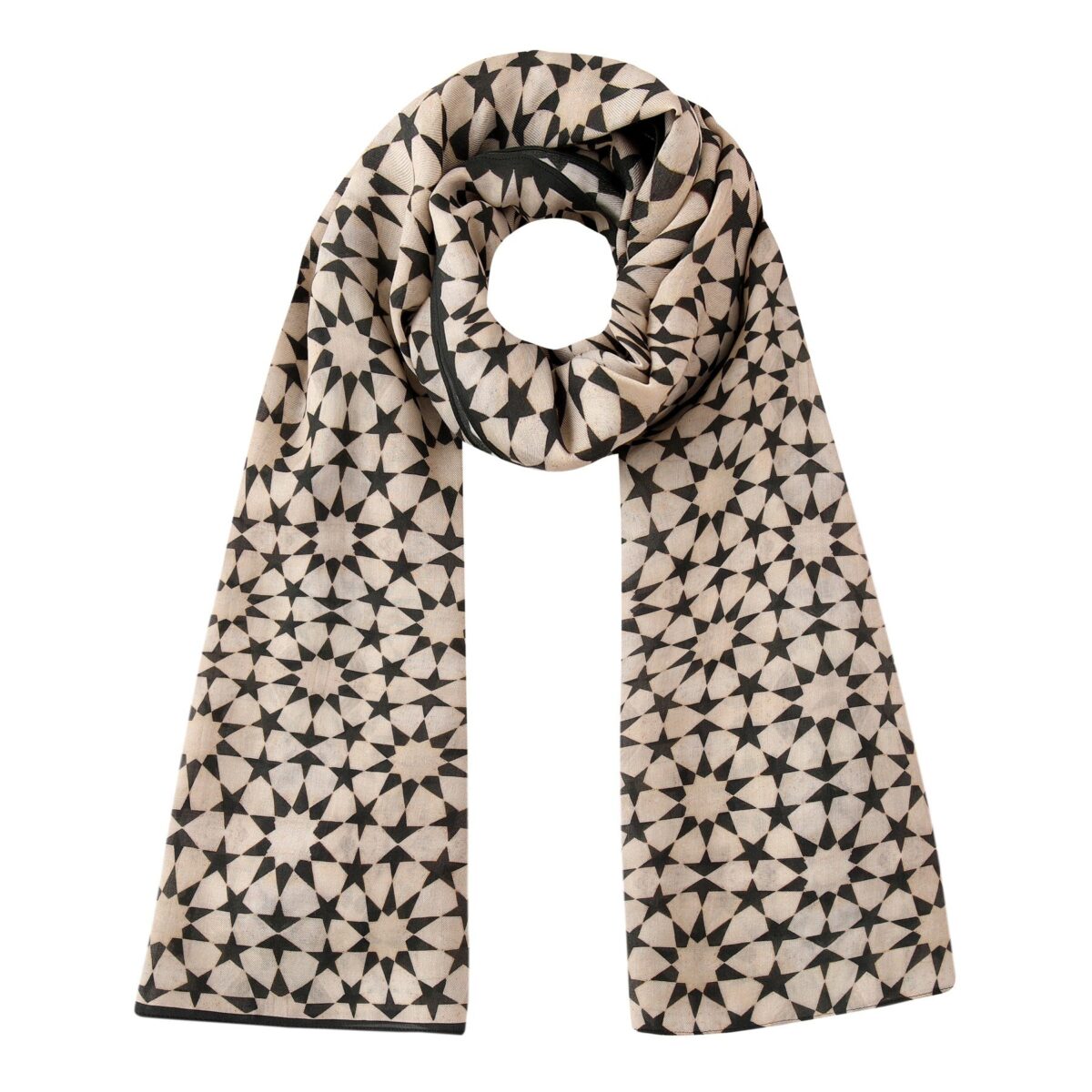Pañuelo Beige y Negro Sahara