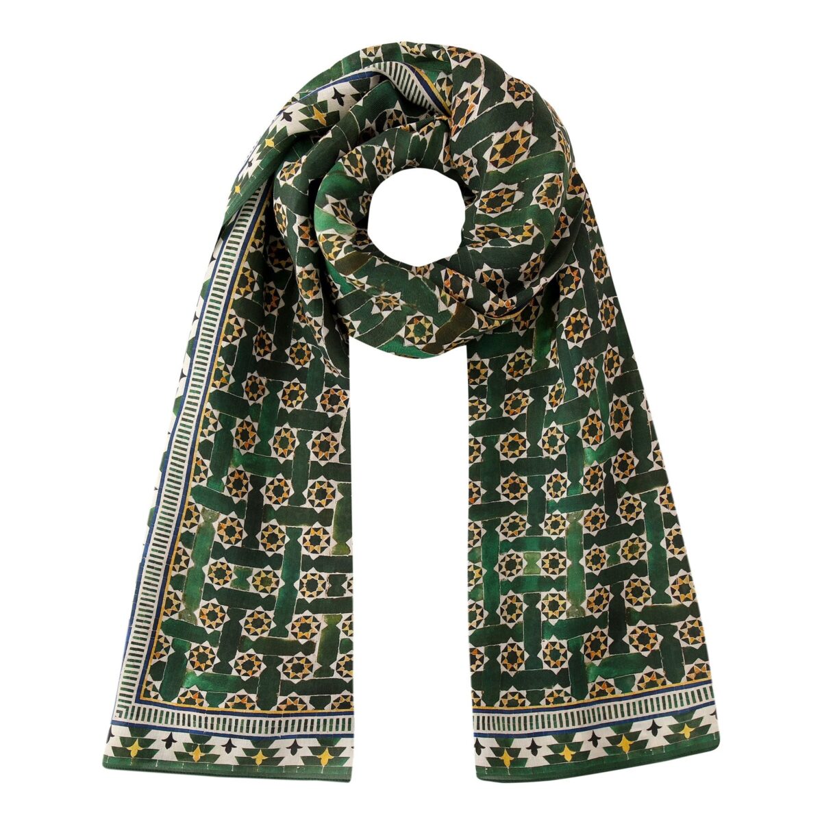 Pañuelo Estampado Verde Mosaicos Andaluces