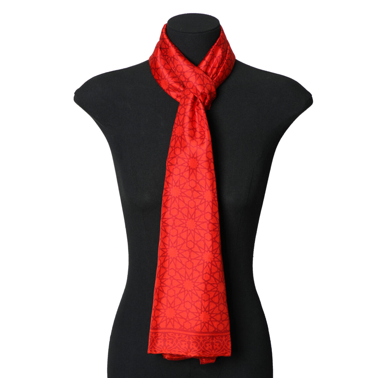 Pañuelo Seda Dalila Rojo - detalle 2