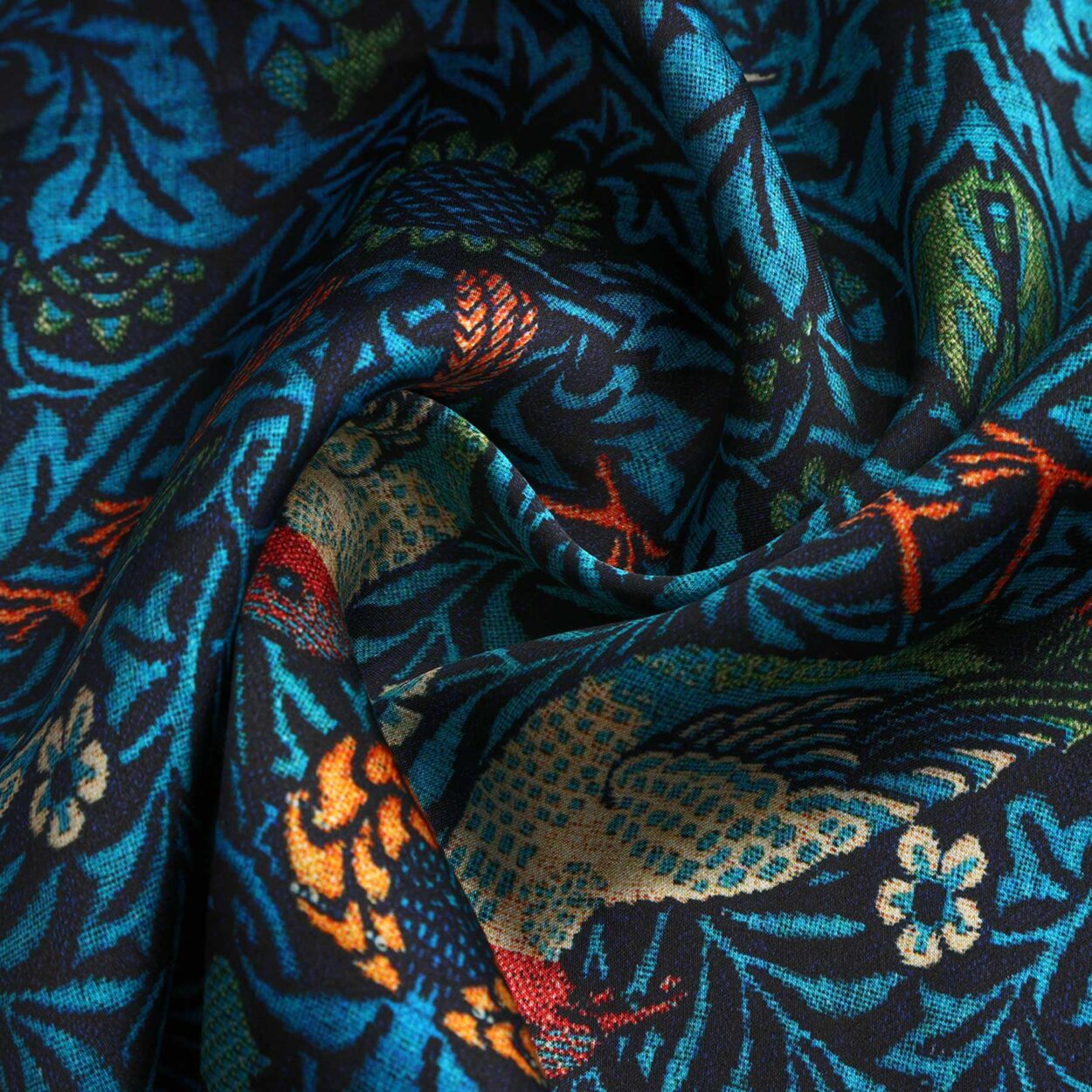 Pañuelo Azul Marino de Seda Cardelia