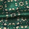 Pañuelo Seda Verde con Flores Muguet