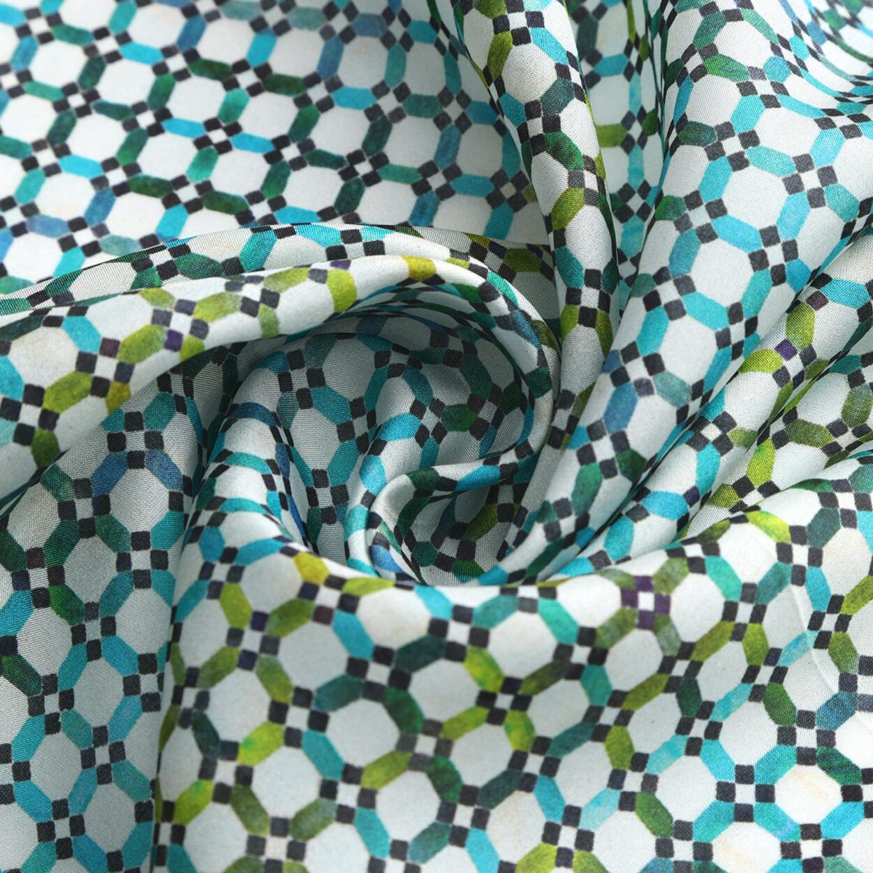 Square Silk Scarf Zaytun – detail 4