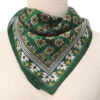 Green Square Silk Scarf Andalusí – detail 2