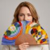 Elise Silk Fan 23cm