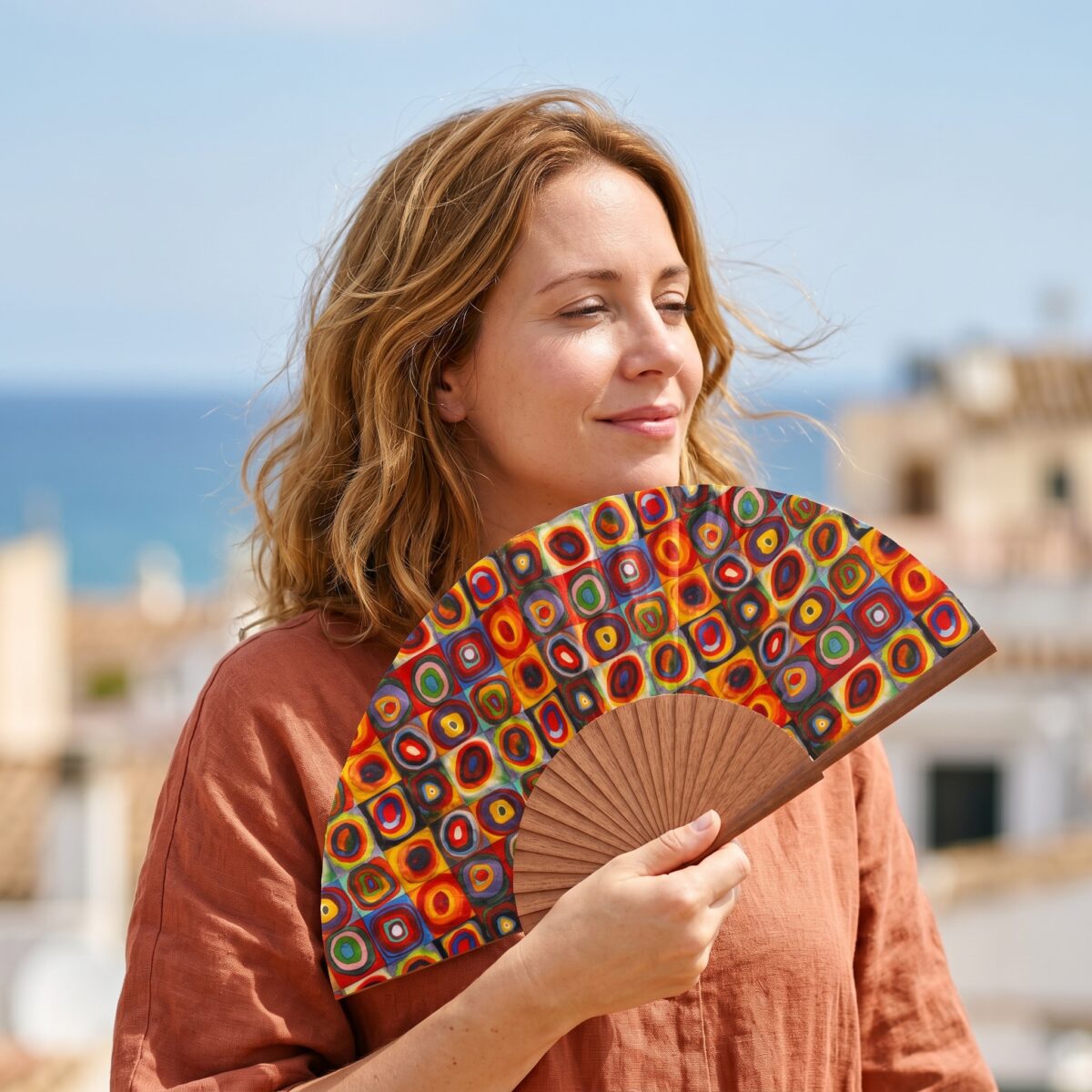 Lorelei Silk Fan 23cm