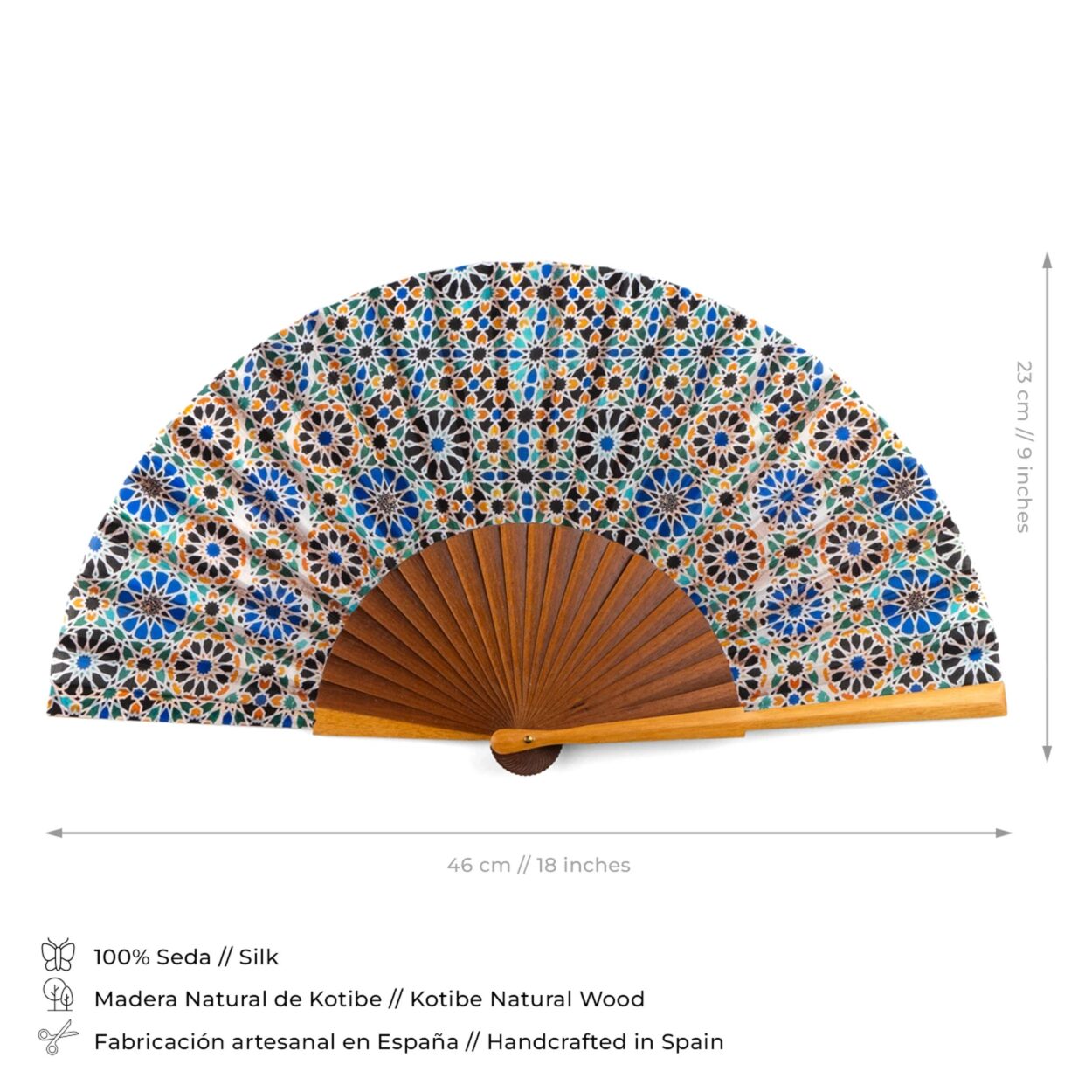 Isbilya Silk Fan 23cm – detail 3
