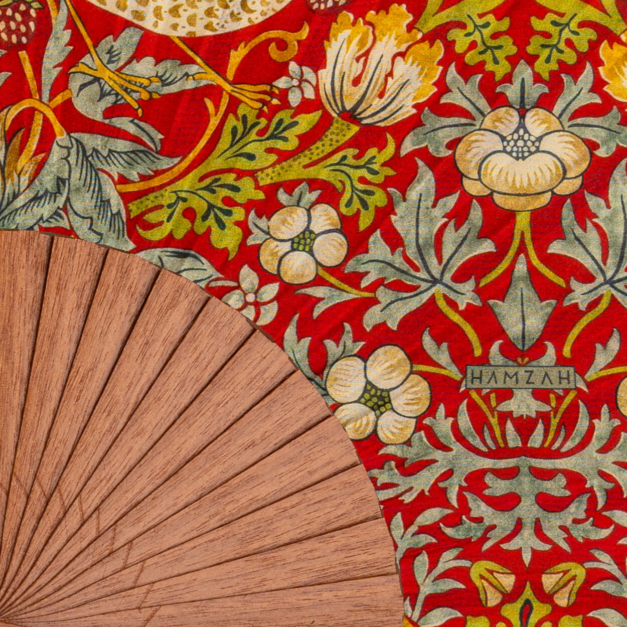 Birds Silk Fan 23cm – detail 6