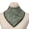 Green Square Silk Scarf Azahar - detail 2