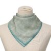 Turquoise Square Silk Scarf Lubna - detail 2