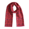 Pañuelo Seda y Lana Rojo Frambuesa Mahabah
