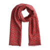 Red Silk and Wool Scarf Naum