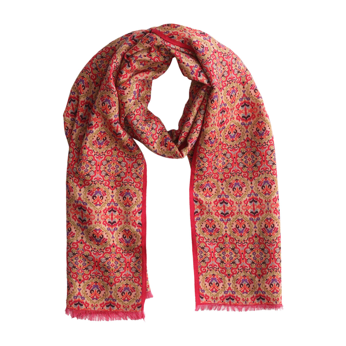 Golden Silk and Wool Scarf Mihrah