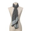 Black and Turquoise Mosaic Modal Scarf Zoraida - detail 2