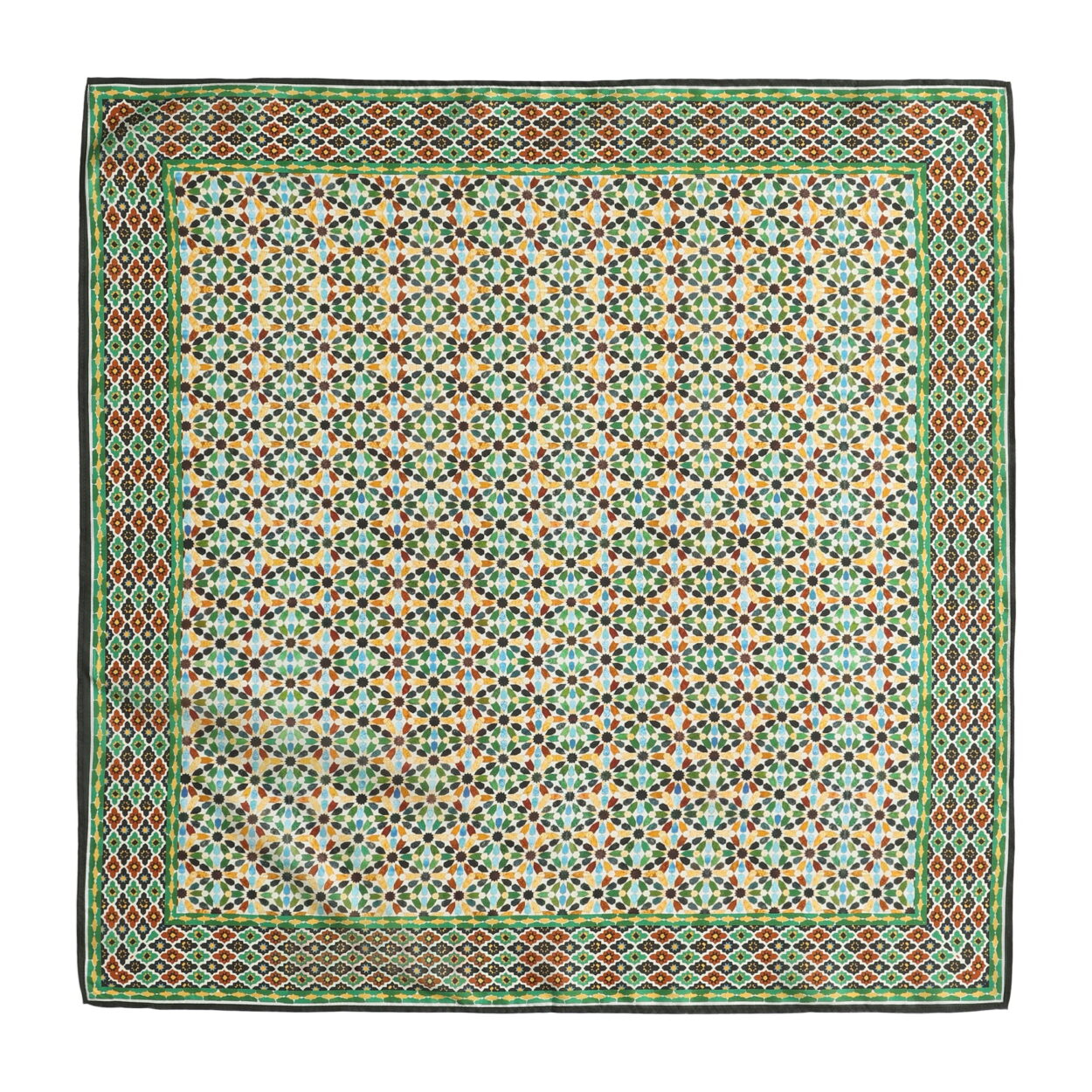 Pañuelo Cuadrado Seda Multicolor Mosaicos Naima - detalle 2