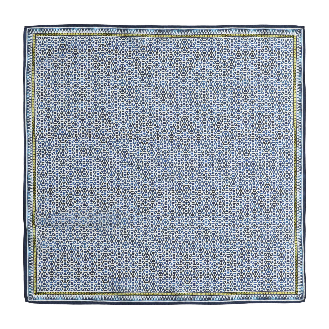 Pañuelo Cuadrado Seda Azul Mosaicos Basma - detalle 2