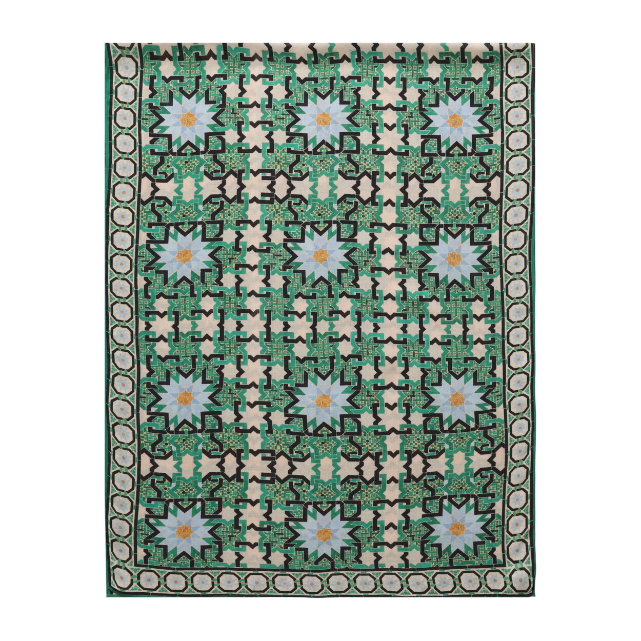 Green and Blue Mosaic Modal Scarf Salma - detail 3