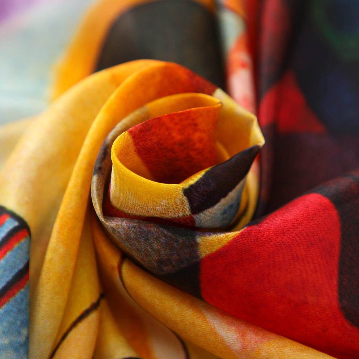 Kandinsky Silk Scarf Alura - detail 4