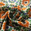 Pañuelo Seda Naranja y Verde Mosaicos Nur - detalle 3