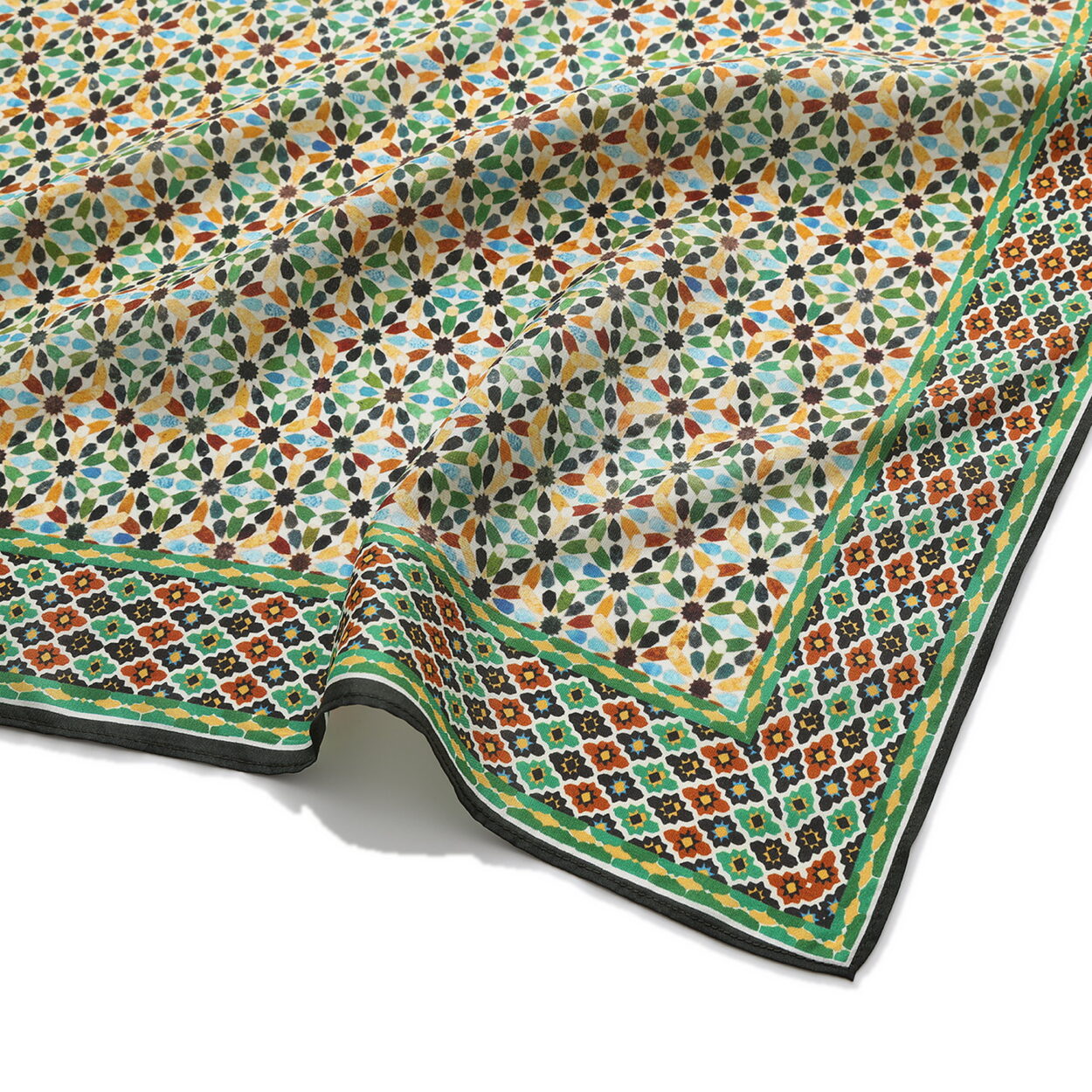 Pañuelo Cuadrado Seda Multicolor Mosaicos Naima - detalle 4