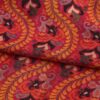 Pañuelo Seda y Lana Rojo Ruba - detalle 3