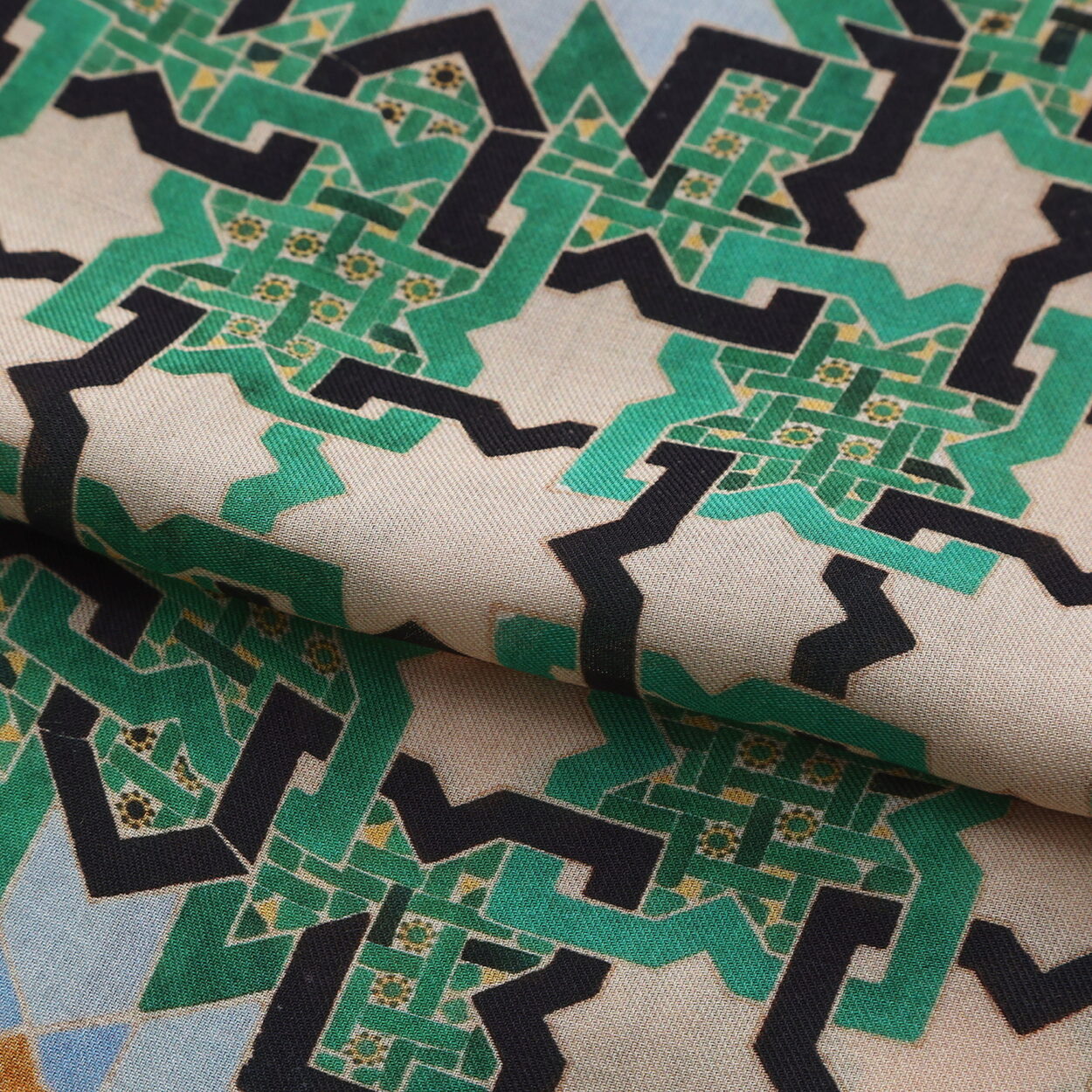 Green and Blue Mosaic Modal Scarf Salma - detail 5